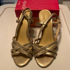 Kate Spad Platino Small Snake Embossed Leather Heels 7